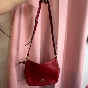 red COACH crossbody bag !